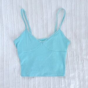 Pacsun Me to We Teal Lace Trim Tank Size Small
